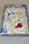 A GROUP OF SWAROVSKI CRYSTAL AND OTHER CRYSTAL ORNAMENTS, to include a Rose 174956, a Locomotive