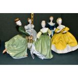 FIVE ROYAL DOULTON FIGURINES, comprising HN2318 Gracie, marked Reject not for re-sale to the base,