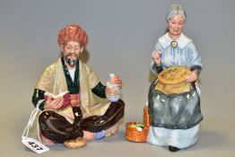 TWO ROYAL DOULTON FIGURES, comprising 'Omar Khayyam' HN2247 and 'Embroidering' HN2855 (2) (Condition