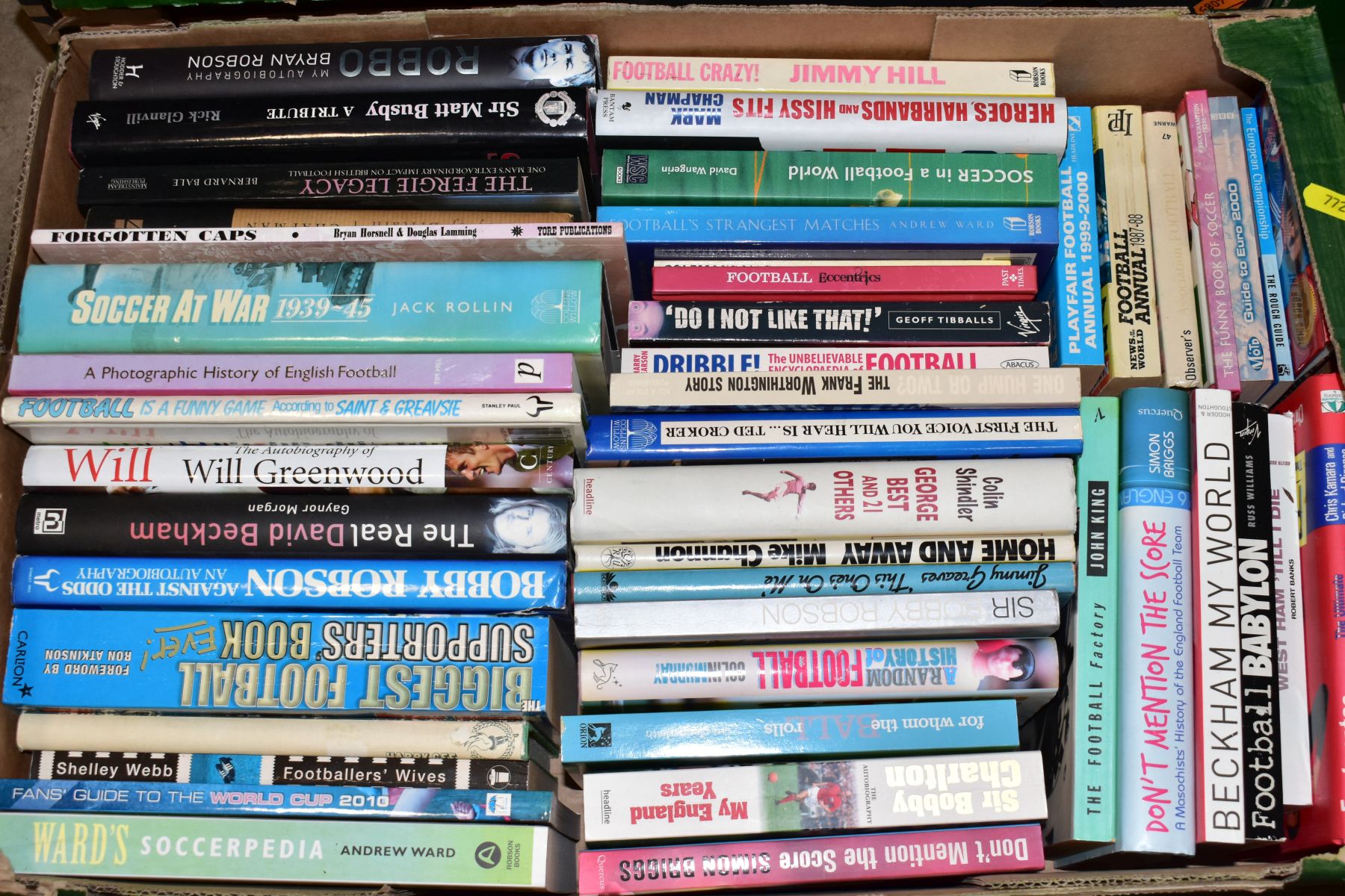 FOOTBALL INTEREST: SIX BOXES OF HARDBACK AND PAPERBACK BOOKS, over two hundred and forty books and - Image 2 of 7