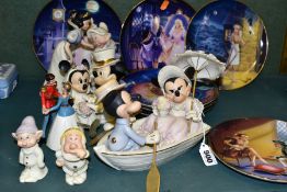 LENOX DISNEY SHOWCASE COLLECTION FIGURES AND FRANKLIN MINT CINDERELLA COLLECTORS PLATES ETC,