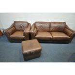 A NEWTREND CONCEPTS 'PICADILLY' LOUNGE SUITE, made in Italy, comprising a two seat sofa, length