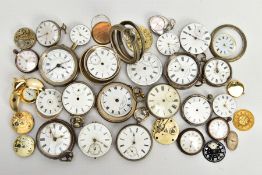 A BOX OF ASSORTED POCKET WATCH SPARES AND REPAIRS, to include ceramic dials, white metal cased