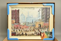 ROLF HARRIS (AUSTRALIA 1930) 'COMING FROM THE MILL - AFTER L.S. LOWRY', a signed limited edition