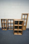 A LARGE QUANTITY OF PINE WINDOW FRAMES, to include sixteen sized width 73cm x height 124cm, three