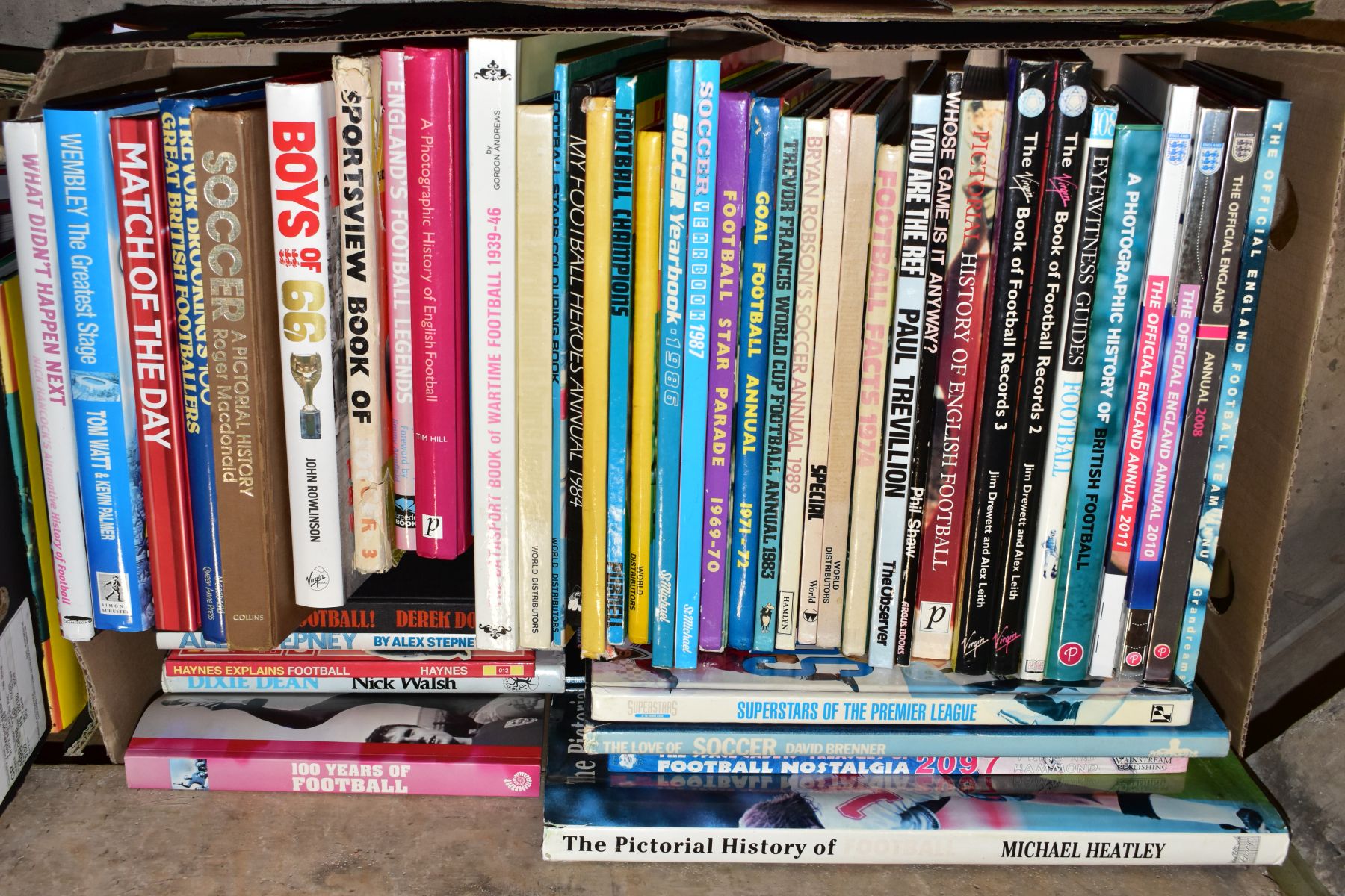 FOOTBALL INTEREST: SIX BOXES OF HARDBACK AND PAPERBACK BOOKS, over two hundred and forty books and - Image 6 of 7