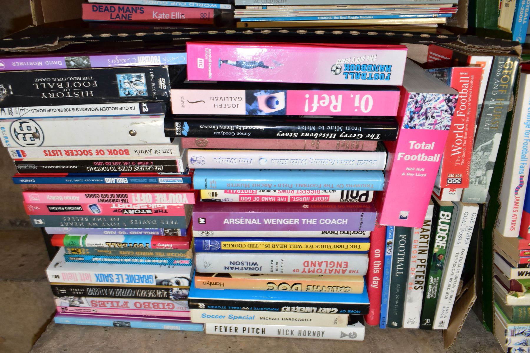 FOOTBALL INTEREST: SIX BOXES OF HARDBACK AND PAPERBACK BOOKS, over two hundred and forty books and - Image 4 of 7