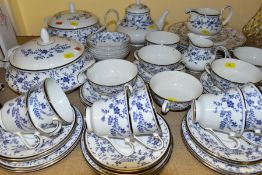 A ROYAL DOULTON 'SAPPHIRE BLOSSOM' DINNER SERVICE FOR SIX, comprising of six each of the