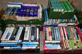 FOOTBALL INTEREST: SIX BOXES OF HARDBACK AND PAPERBACK BOOKS, over one hundred and sixty books,