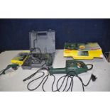 A BOSCH PFZ 550E RECIPROCATING SAW in box, a Bosch PSB 600RPE drill with case (both PAT pass and
