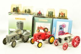 THREE BOXED UNIVERSAL HOBBIES TRACTOR MODELS, all 1:16 scale, Ferguson TE20 (UH2690), Fordson
