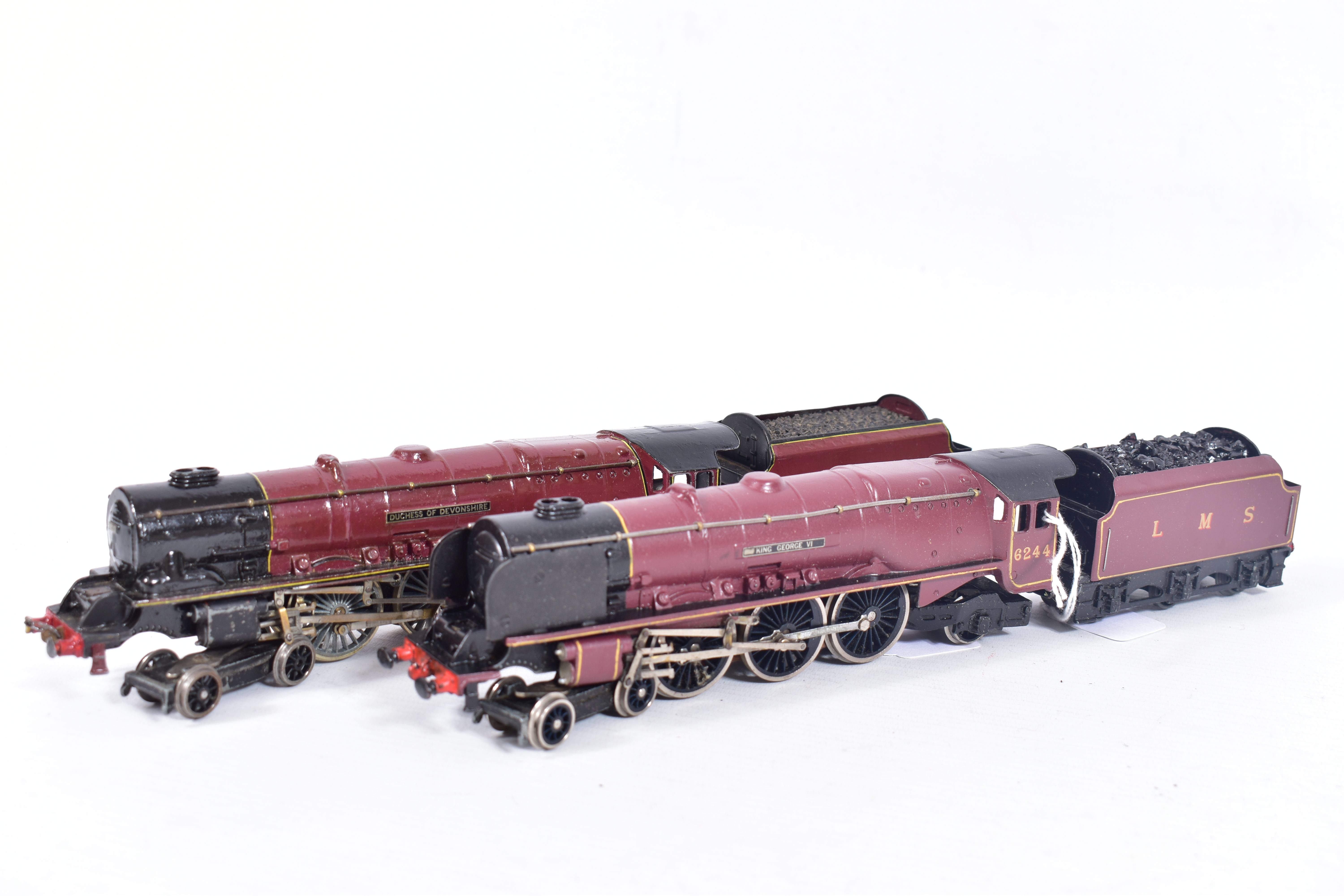 TWO BOXED HORNBY DUBLO DUCHESS CLASS LOCOMOTIVES, both have been repainted, renumbered and renamed