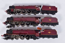 THREE BOXED HORNBY DUBLO DUCHESS CLASS LOCOMOTIVES, all have been repainted, renumbered and