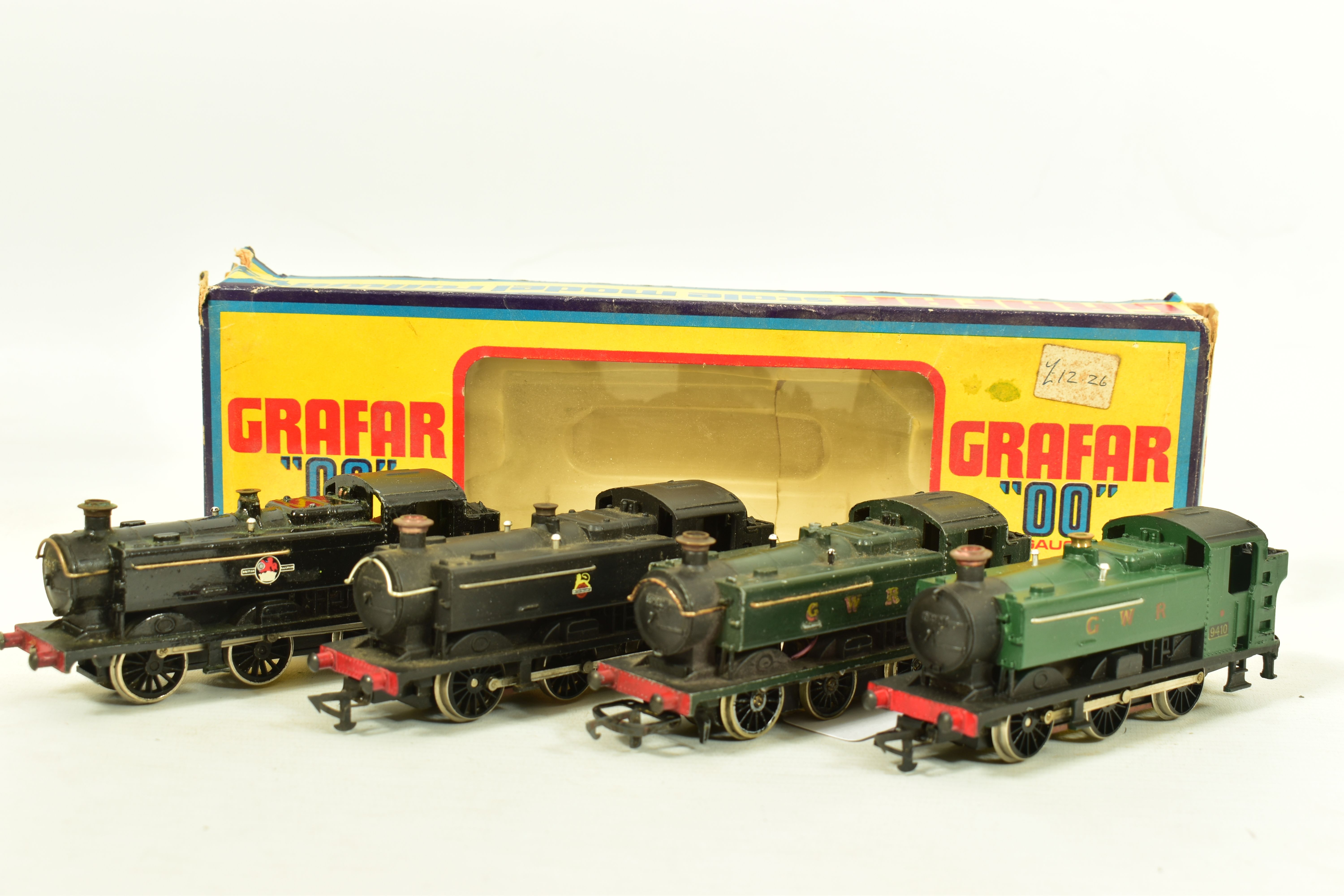 FOUR BOXED GRAHAM FARISH OO GAUGE CLASS 94XX PANNIER TANK LOCOMOTIVES, all No.9410, two in G.W.R.