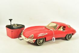 AN UNBOXED TOPPER TOYS JOHNNY SPEED GIANT SIZE RACING CAR, 1960's plastic battery operated Jaguar