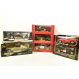 SEVEN BOXED ASSORTED MODERN DIECAST AMERICAN CAR MODELS, all 1:18 scale, Ertl Collectibles