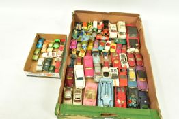 A QUANTITY OF UNBOXED AND ASSORTED PLAYWORN DIECAST VEHICLES, to include Corgi Toys Batmobile, No.