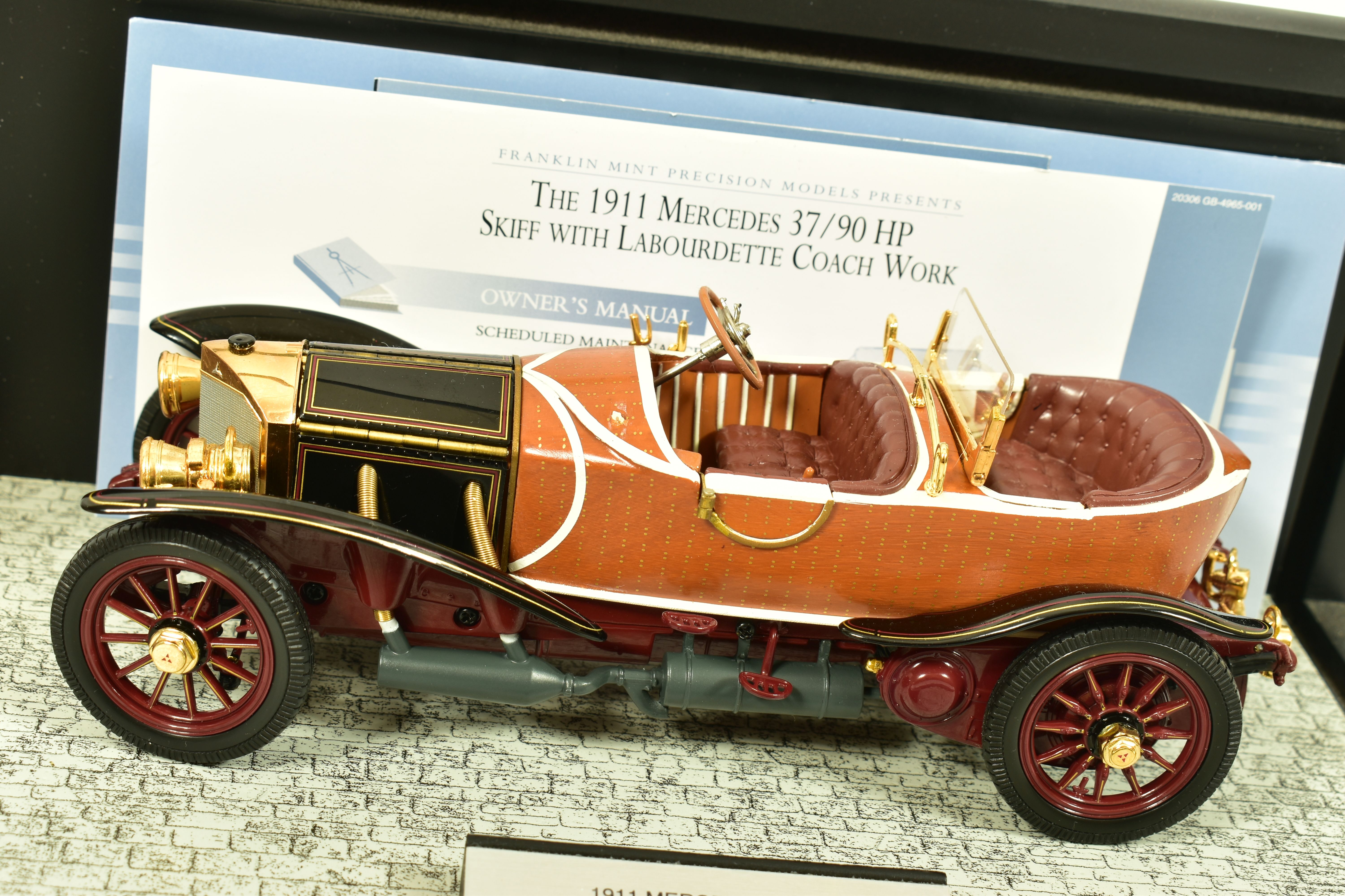 THREE UNBOXED FRANKLIN MINT DIECAST MODELS, 1/24 scale, 1907 Rolls-Royce Silver Ghost, with swing - Image 2 of 11