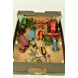 A QUANTITY OF UNBOXED AND ASSORTED PLAYWORN DIECAST VEHICLES, to include Dinky Toys Talbot-Lago