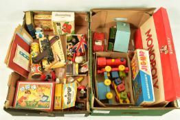 A QUANTITY OF ASSORTED TOYS, to include boxed Lone Star Luger Repeater Cap Pistol, playworn
