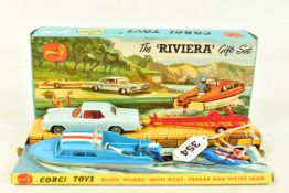 A BOXED CORGI TOYS 'THE RIVIERA GIFT SET', No.31, complete with Buick Riviera, boat trailer, Dolphin