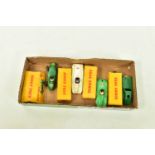 FOUR BOXED DINKY TOYS RACING CARS, Bristol 450 Coupe, No.163, in yellow non picture box missing