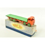 A BOXED DINKY SUPERTOYS FODEN FLAT TRUCK, No.902, 2nd type cab, orange cab and chassis, green