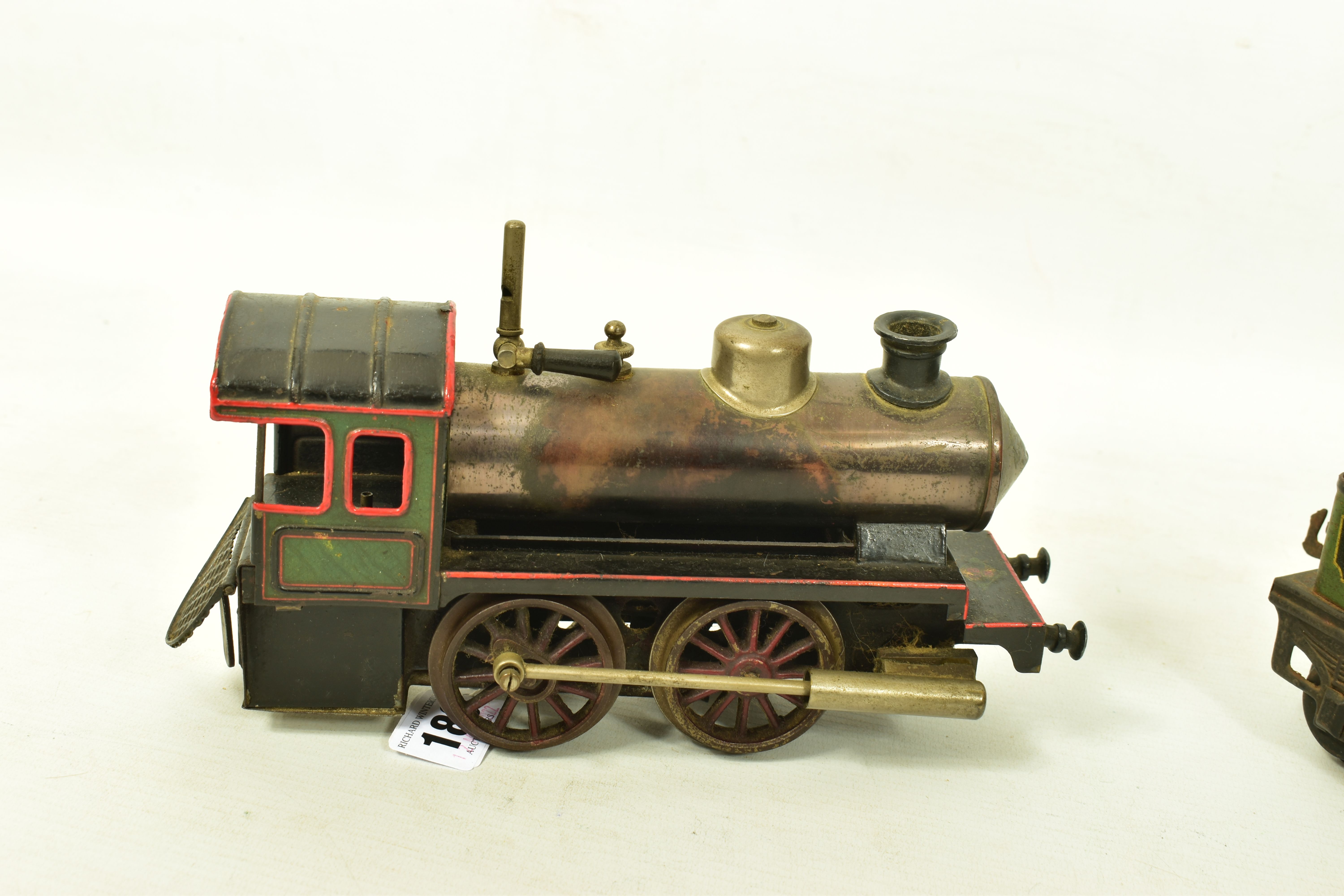 A BING GAUGE 1 LIVE STEAM LOCOMOTIVE AND TENDER, not tested, 0-4-0 locomotive with non-coupled - Image 6 of 8