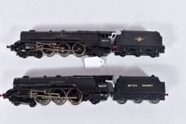 TWO BOXED HORNBY DUBLO DUCHESS CLASS LOCOMOTIVES, both have been repainted, renumbered and renamed