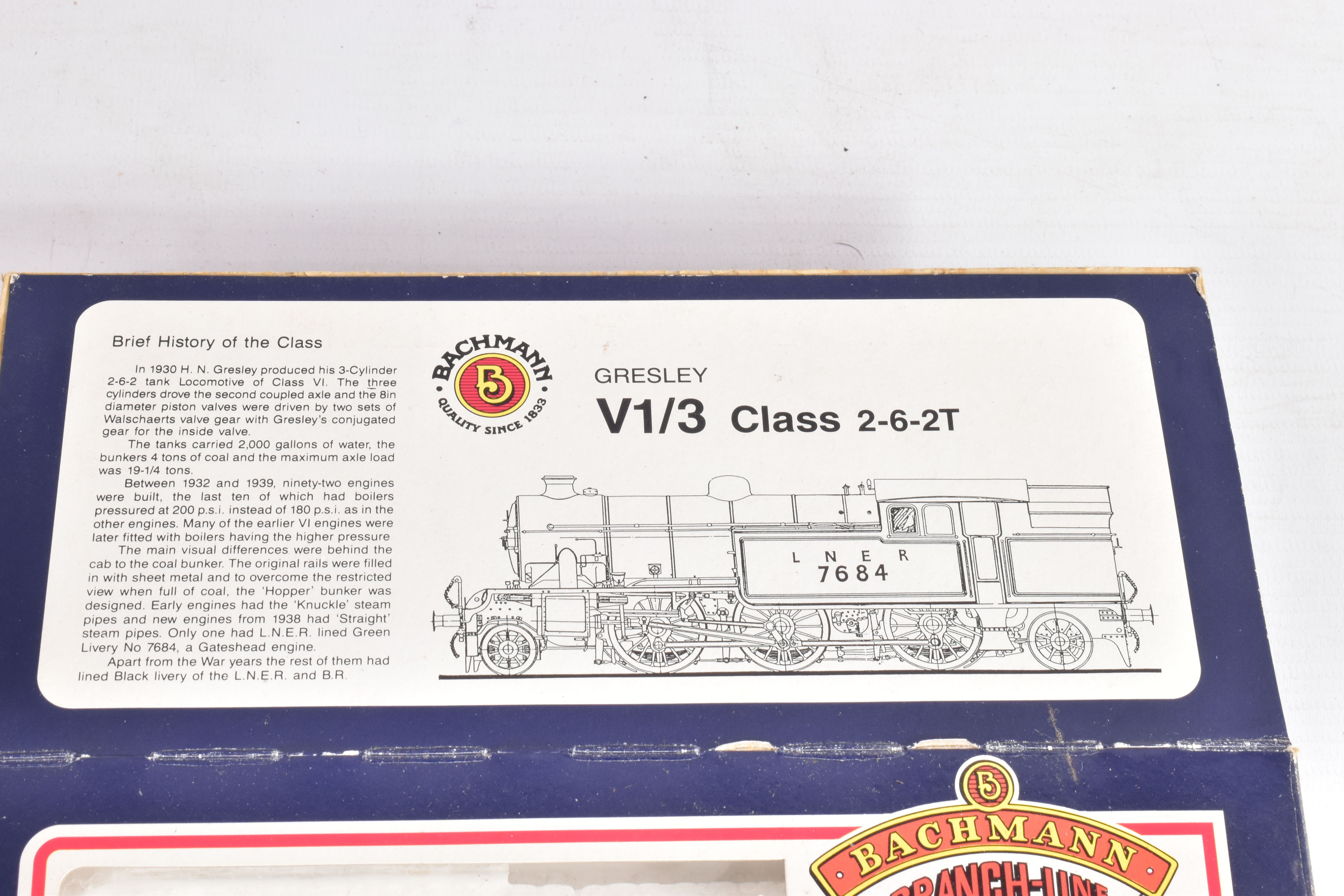 TWO BOXED BACHMANN OO GAUGE TANK LOCOMOTIVES, Ivatt class 2 No.41221 (31-450) and V1 class No. - Image 4 of 5