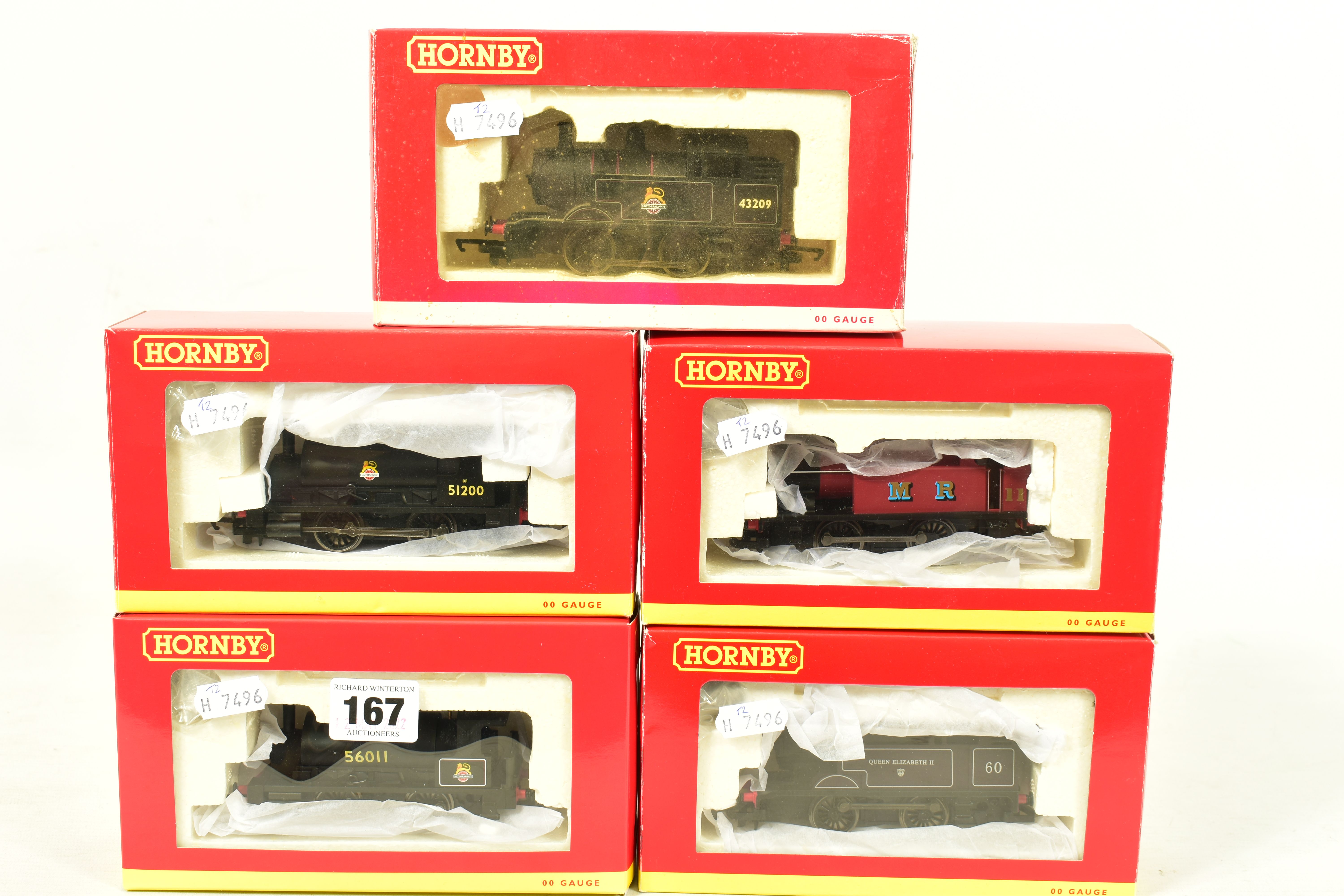 FIVE BOXED HORNBY RAILWAYS COLLECTOR CLUB OO GAUGE TANK LOCOMOTIVES, Freelance Tank, No.43209, B.