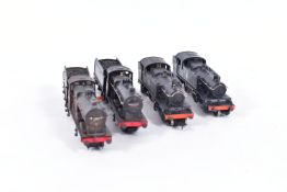 FOUR BOXED AIRFIX OO GAUGE LOCOMOTIVES, all in playworn condition, 2 x class 4F No.4454, black