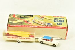 A BOXED DINKY TOYS TOW AWAY GLIDER SET, Gift Set No.118, appears complete and in good condition.