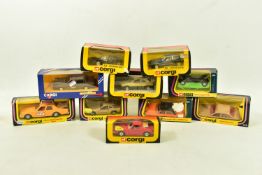 A QUANTITY OF ASSORTED BOXED LATER ISSUE CORGI TOYS CARS, to include Volkswagen Polo, No.289,