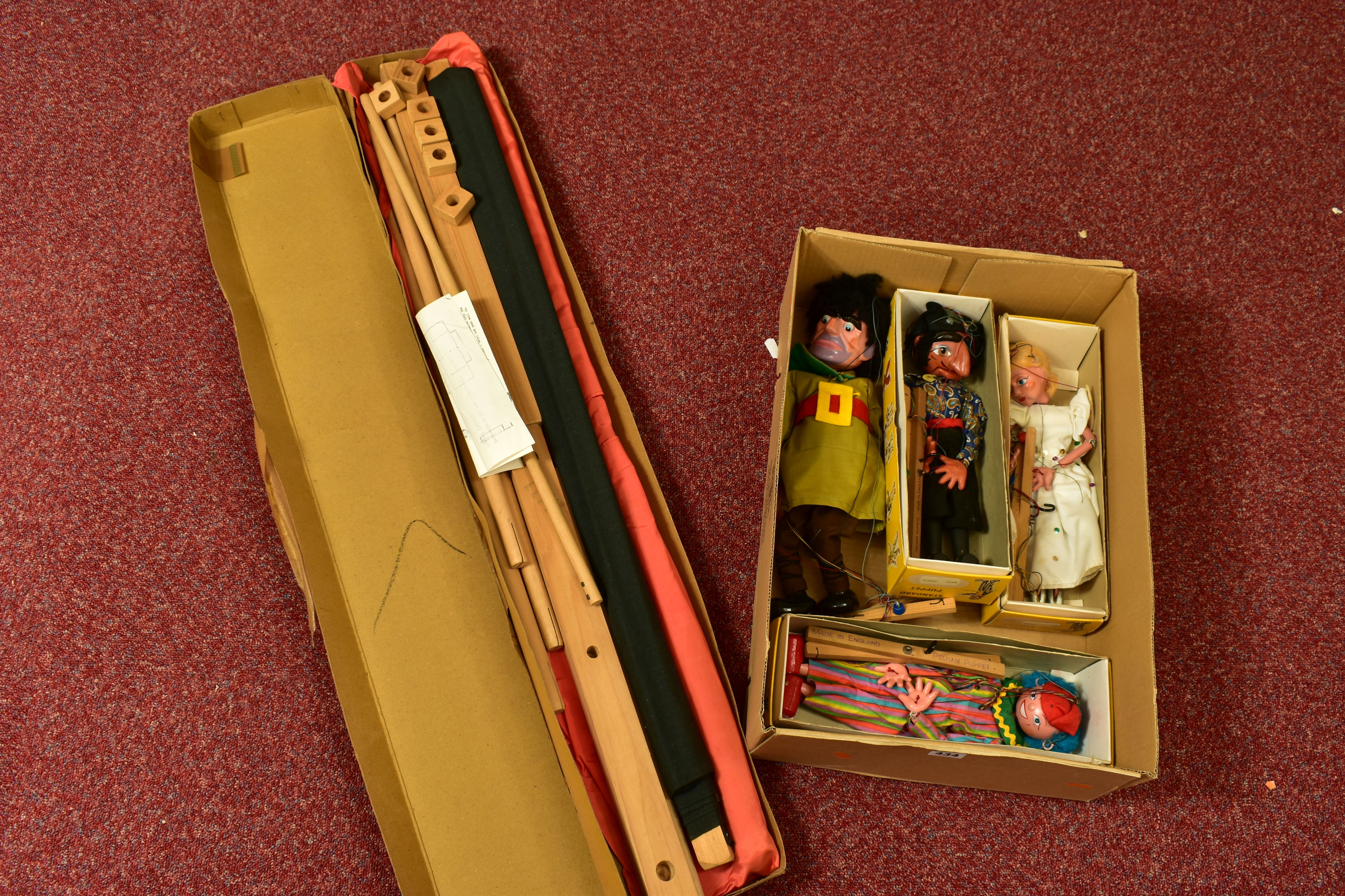 A BOXED PELHAM PUPPET THEATRE, contents not checked but appears largely complete and in fairly