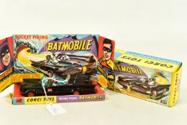 A BOXED CORGI TOYS BATMOBILE, no. 267, Batman and Robin present, includes 10 missiles, missile