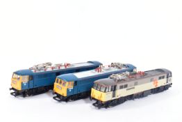 THREE BOXED HORNBY RAILWAYS OO GAUGE CLASS 86 LOCOMOTIVES, all have been renamed and renumbered to a