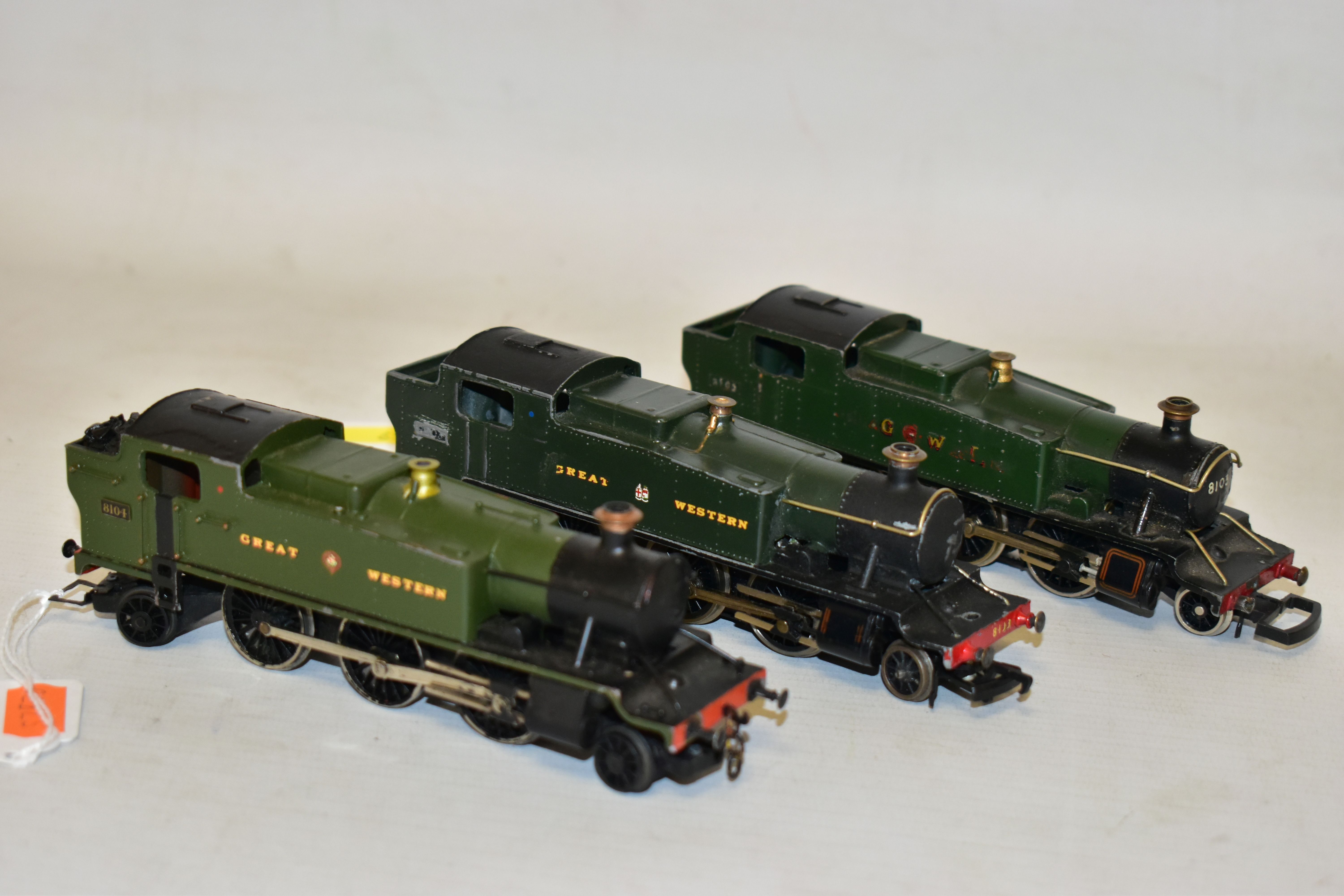 THREE BOXED GRAHAM FARISH OO GAUGE CLASS 81XX PRAIRIE TANK LOCOMOTIVES, 2 x No.8103, the other