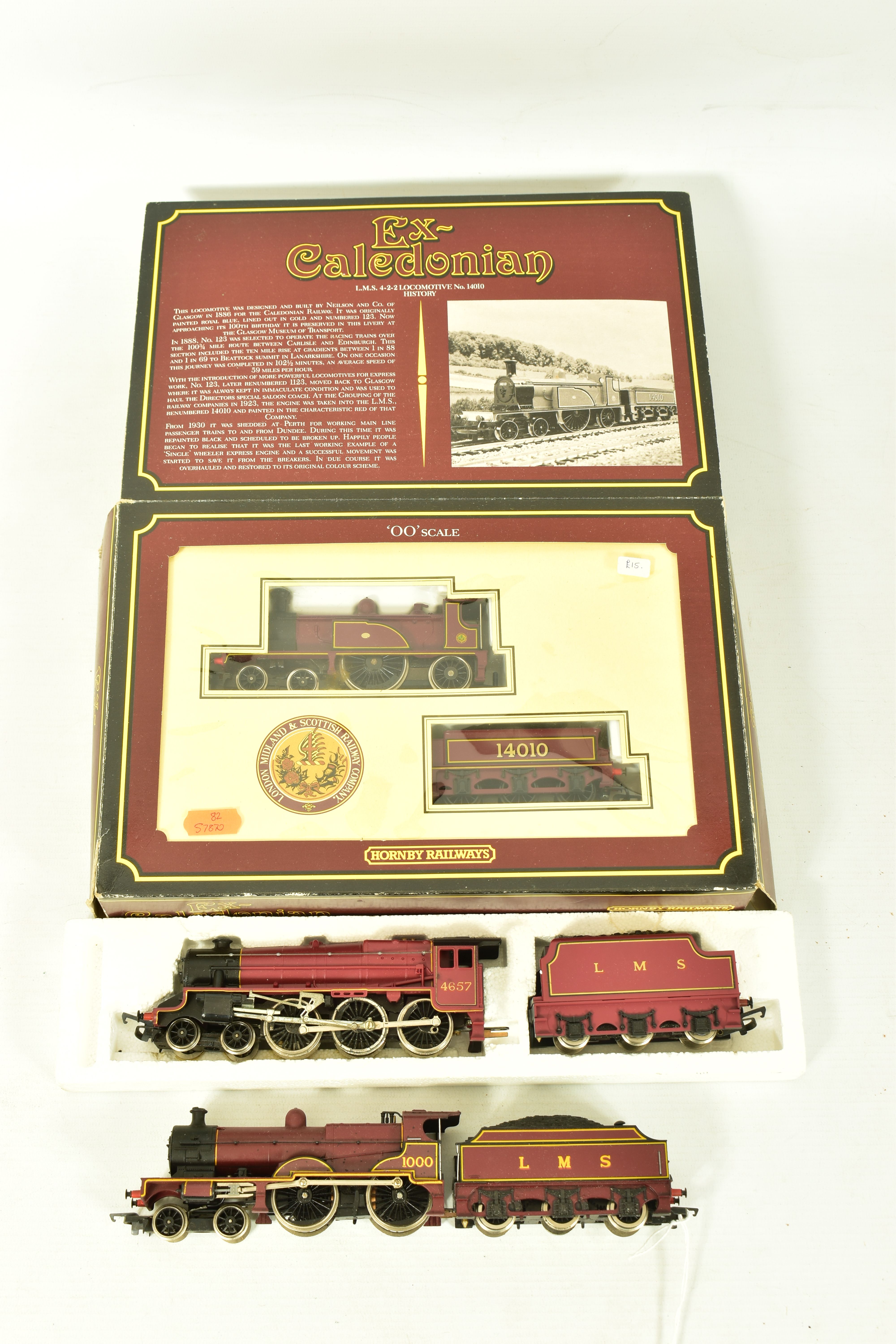 THREE BOXED HORNBY RAILWAYS OO GAUGE L.M.S. LOCOMOTIVES, 'Caledonian Single' No.14010 (R763),