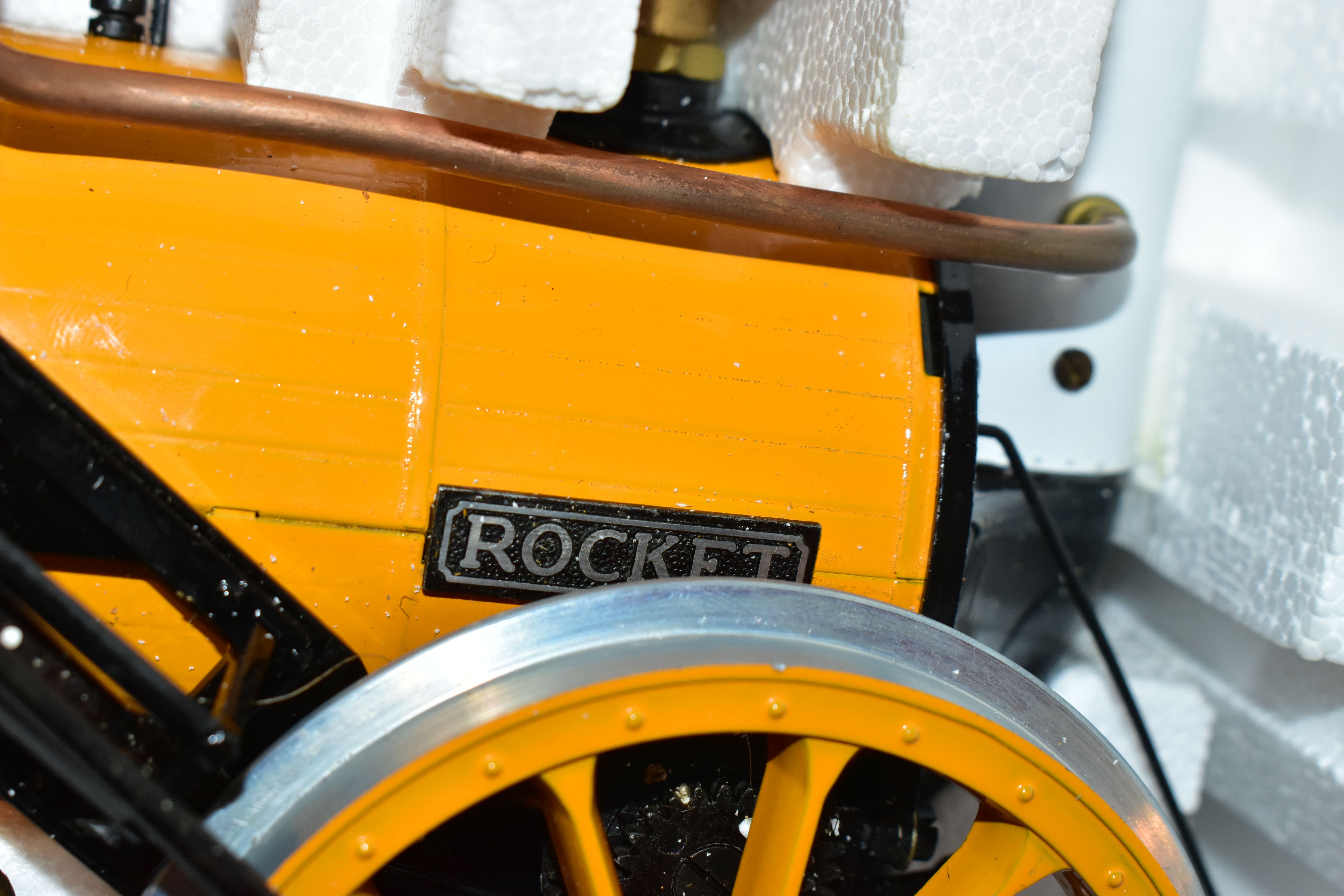 A BOXED HORNBY RAILWAYS 3 GAUGE STEPHENSONS ROCKET LIVE STEAM TRAIN SET, No.G100, not tested, - Image 3 of 10