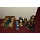 A BATTERY OPERATED REMOTE CONTROL K-9 FROM DOCTOR WHO, with two battery operated Daleks, not tested,
