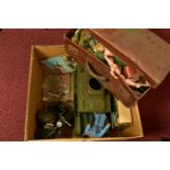 A LARGE BOX OF VINTAGE ACTION MAN FIGURES AND VEHICLES, to include a boxed assault craft, box in