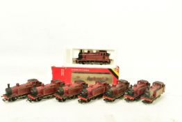 EIGHT BOXED HORNBY OO GAUGE CLASS 3F JINTY TANK LOCOMOTIVES, all are No.16440, L.M.S. lined maroon
