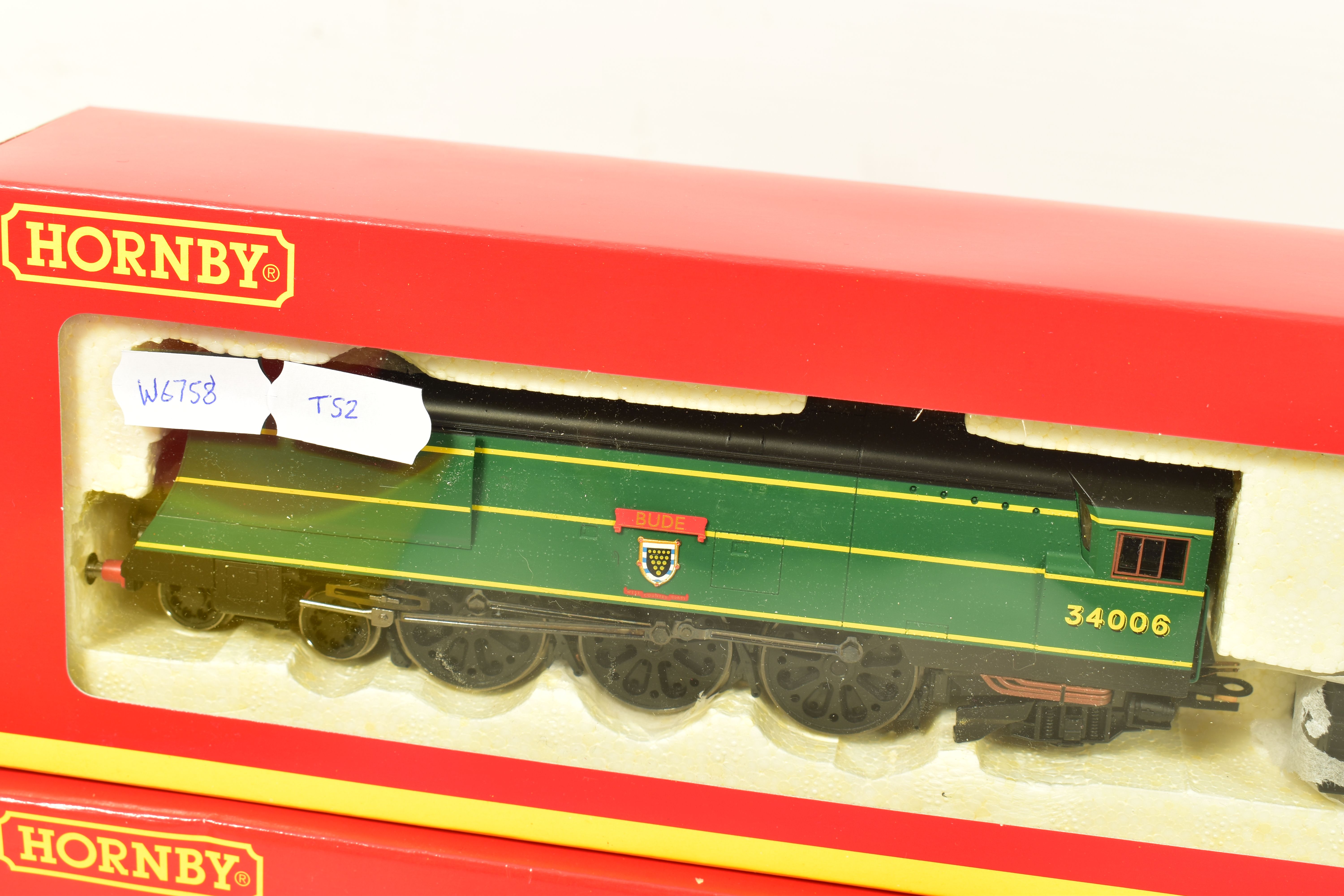 THREE BOXED HORNBY RAILWAYS OO GAUGE LOCOMOTIVES, limited edition West Country class 'Bude' No. - Image 6 of 12