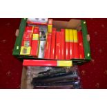 A QUANTITY OF BOXED HORNBY RAILWAYS OO GAUGE ROLLING STOCK AND LINESIDE ACCESSORIES, to include Rail
