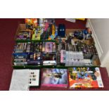 A COLLECTION OF ASSORTED DOCTOR WHO MEMORABILIA, GAMES, VIDEOS AND DVD'S ETC., to include assorted