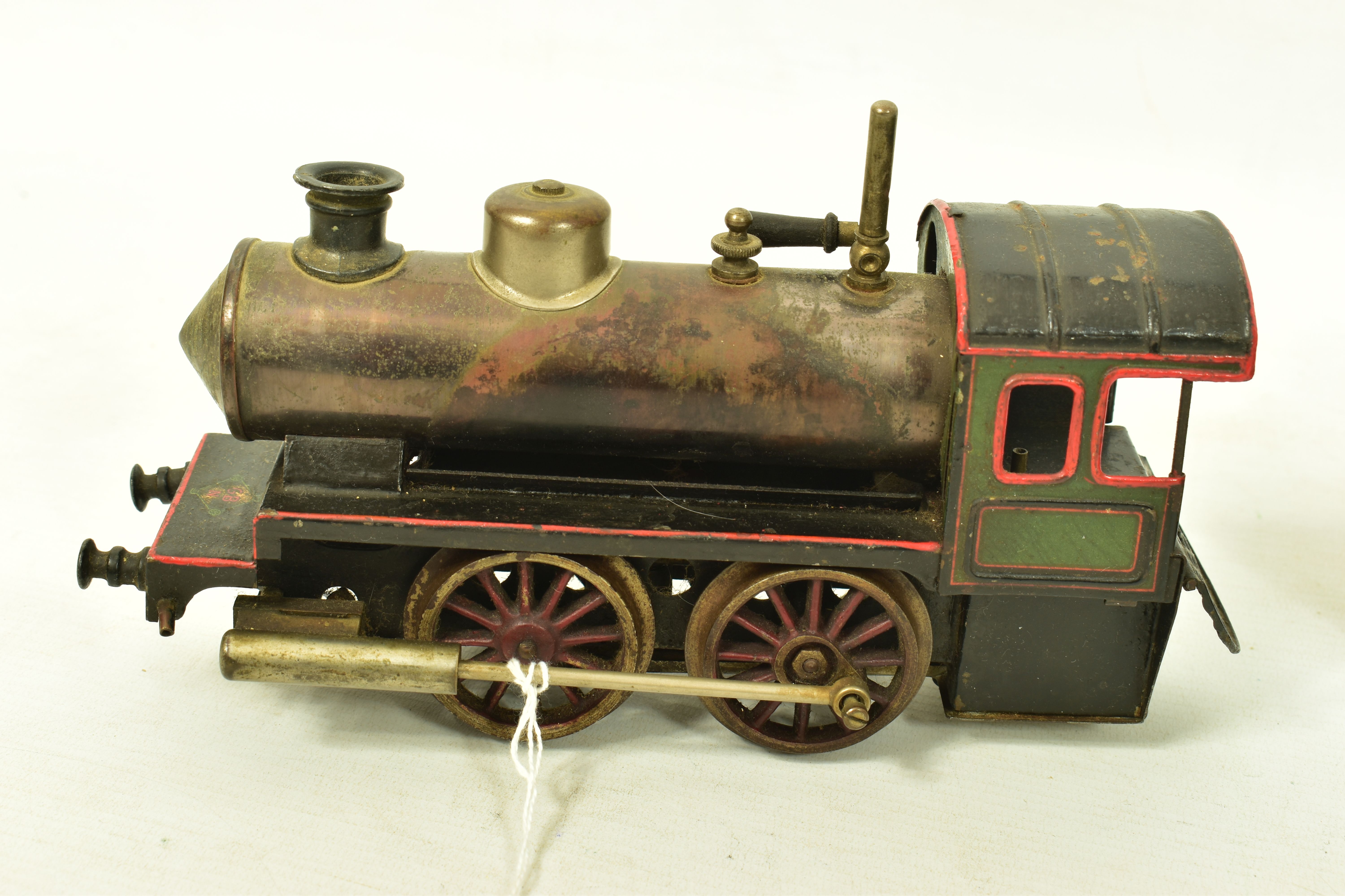 A BING GAUGE 1 LIVE STEAM LOCOMOTIVE AND TENDER, not tested, 0-4-0 locomotive with non-coupled - Image 4 of 8