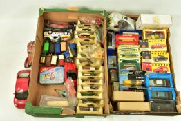TWO TRAYS OF BOXED AND UNBOXED DIE-CAST AND MODEL VEHICLES, to include fifteen Lledo promotional