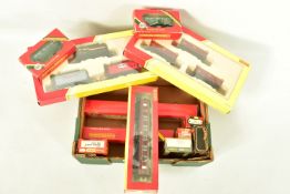 A QUANTITY OF BOXED ASSORTED OO GAUGE MODEL RAILWAY ROLLING STOCK, to include Tri-ang Wrenn,