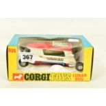 A BOXED CORGI TOYS LUNAR BUG, no.806, white and red design with blue wings, model looks mint but